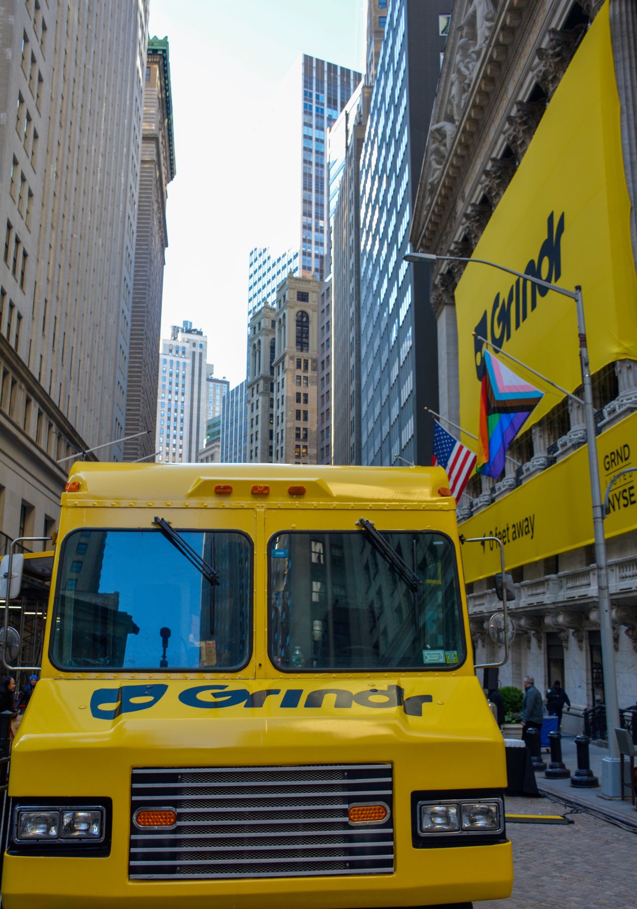 Grindr branded food truck.