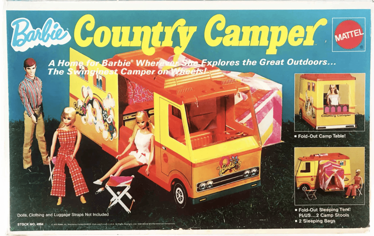 The cover of the 1971 Barbie Country Camper toy