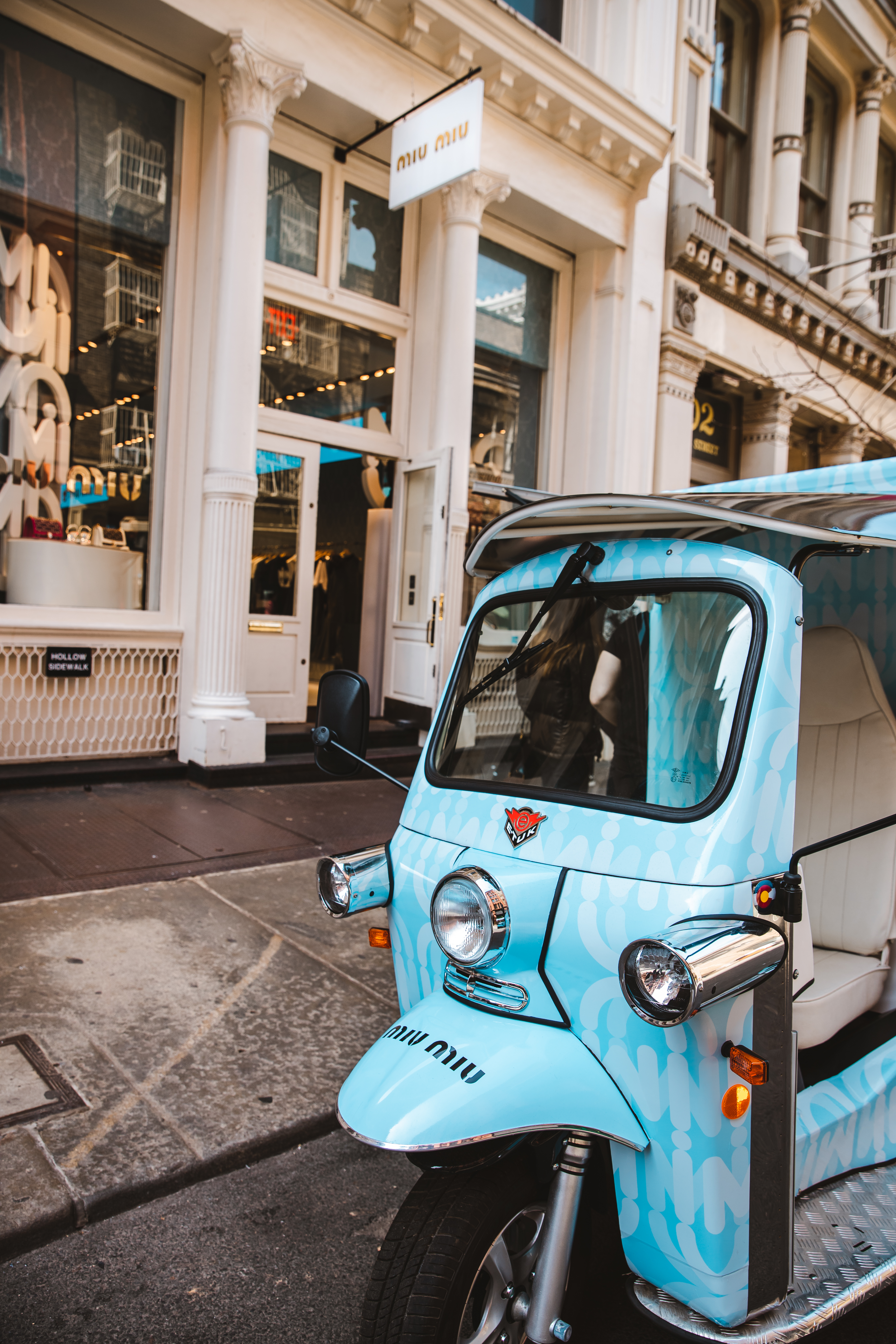 Miu Miu Branded Tuk Tuk in Soho