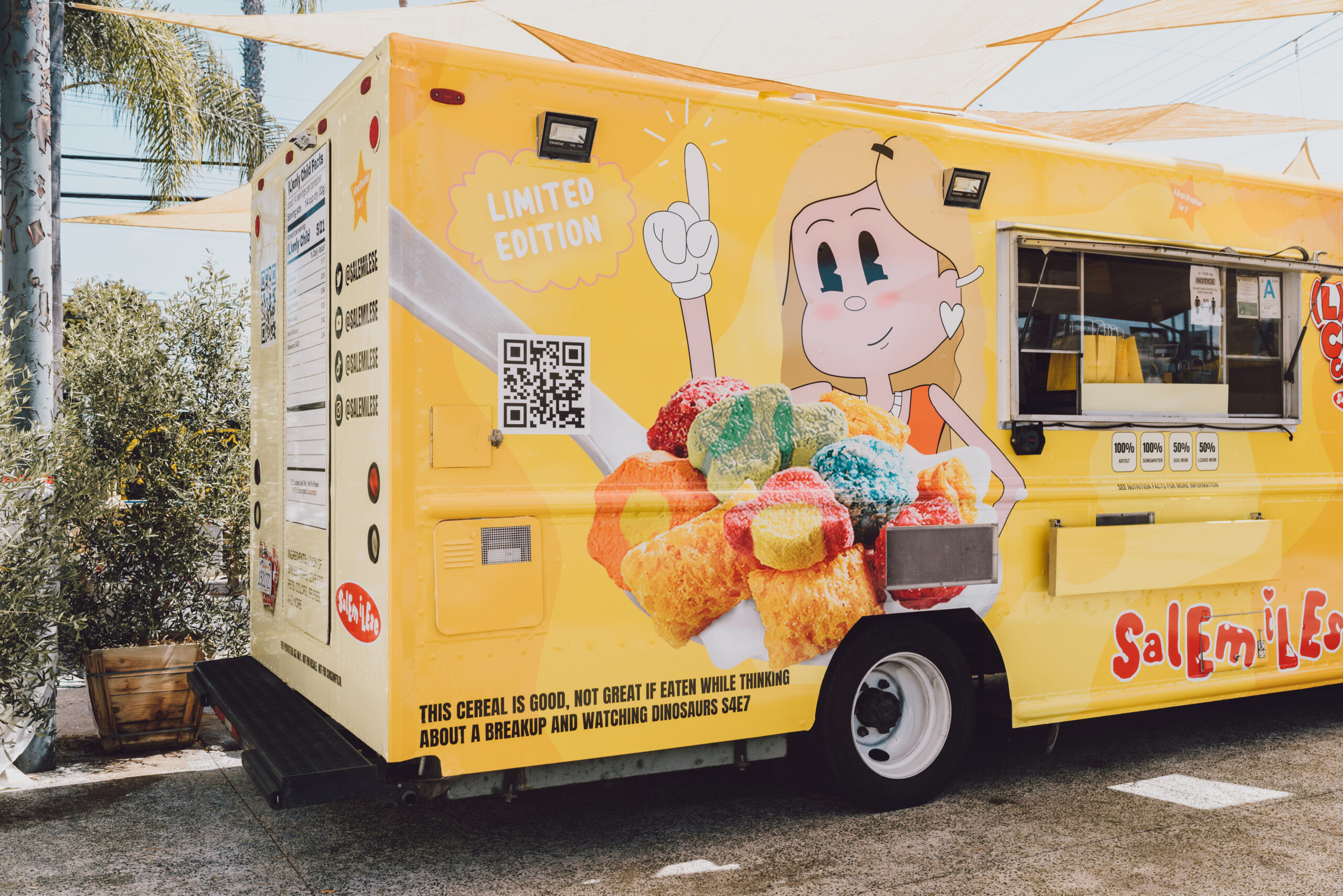 Branded Food Truck with QR code for unique street marketing