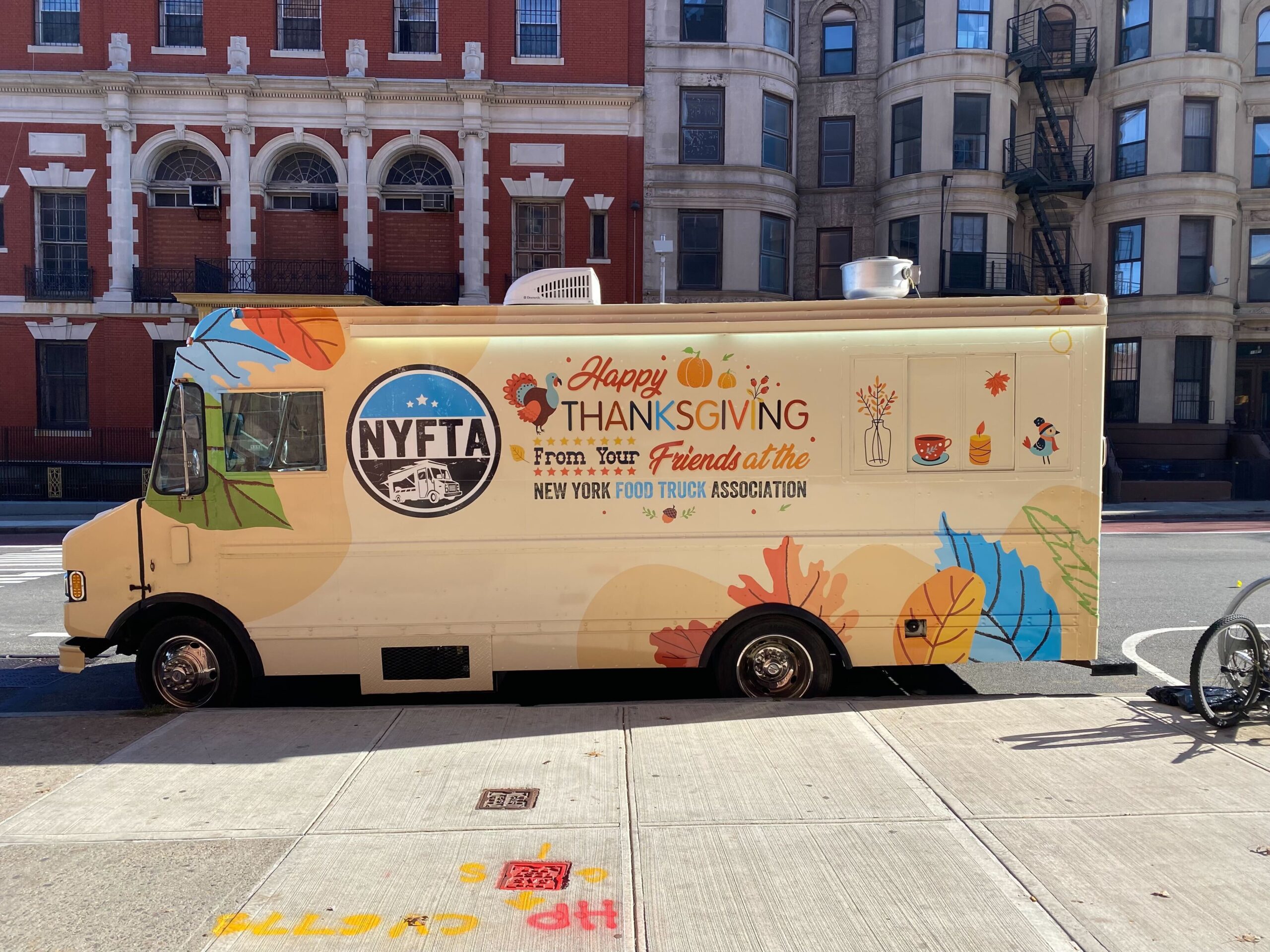 Thanksgiving branded food truck for holiday marketing