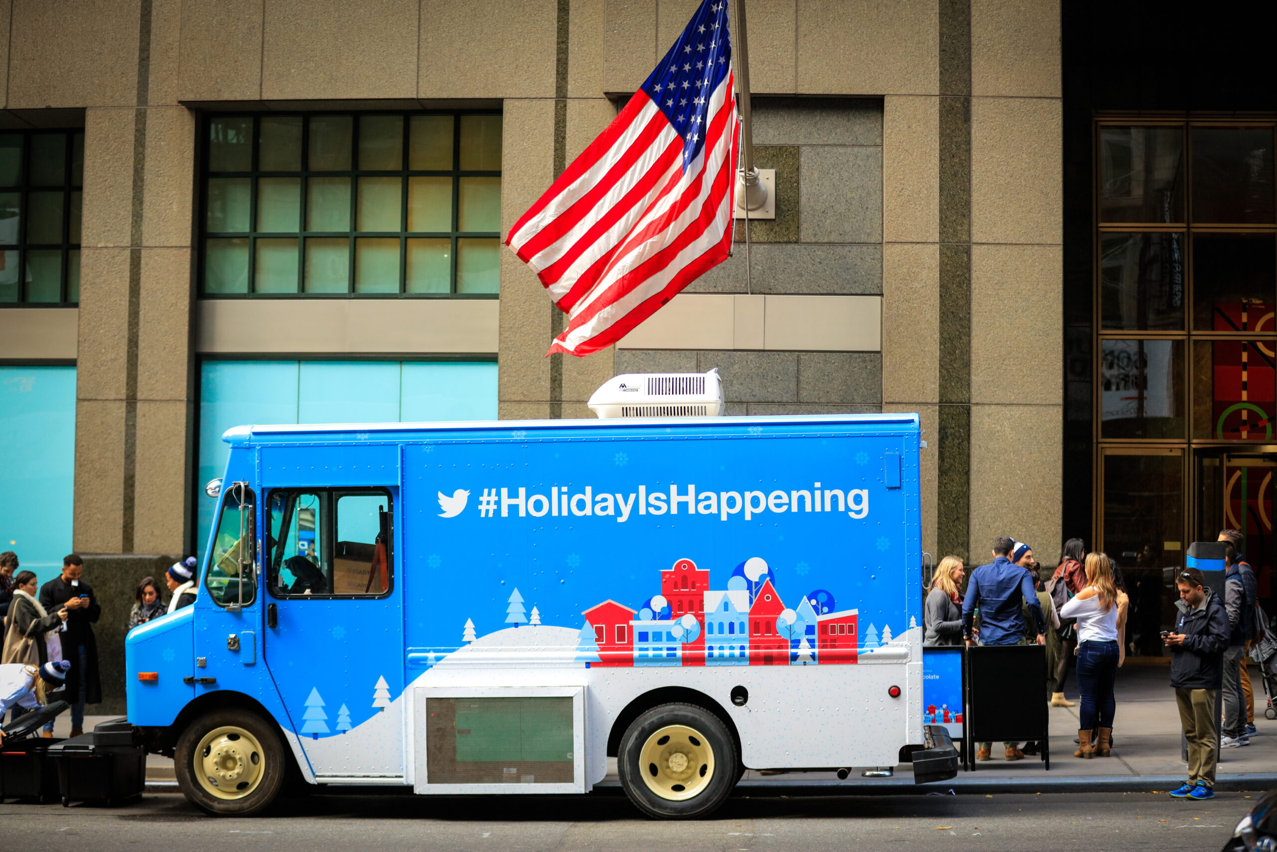 Twitter #holidayishappening food truck marketing