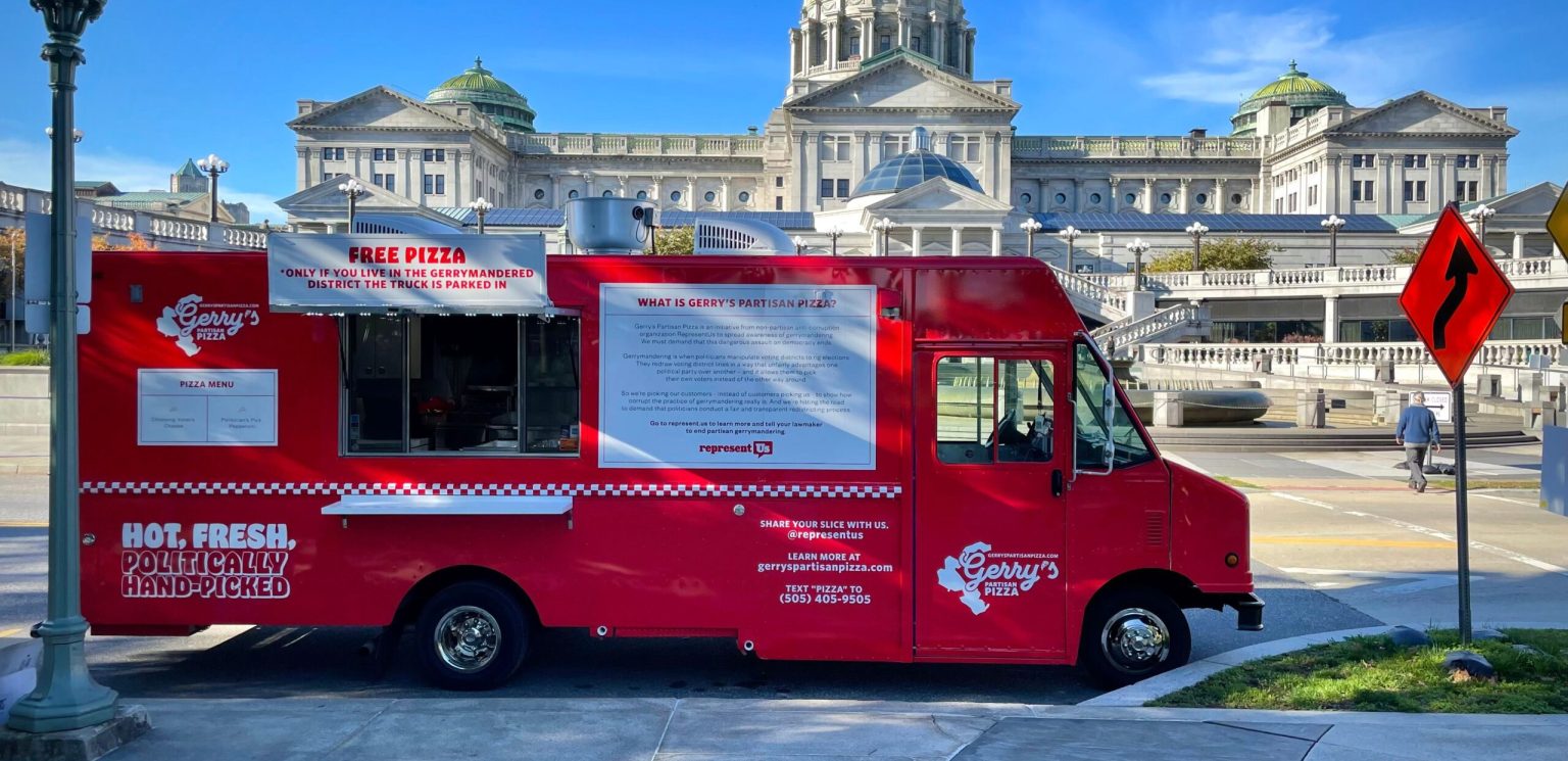 RepresentUS Gerry's Partisan Pizza Truck Tour