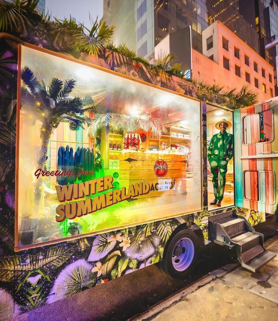 Bacardi Holiday Pop Up Glass Truck