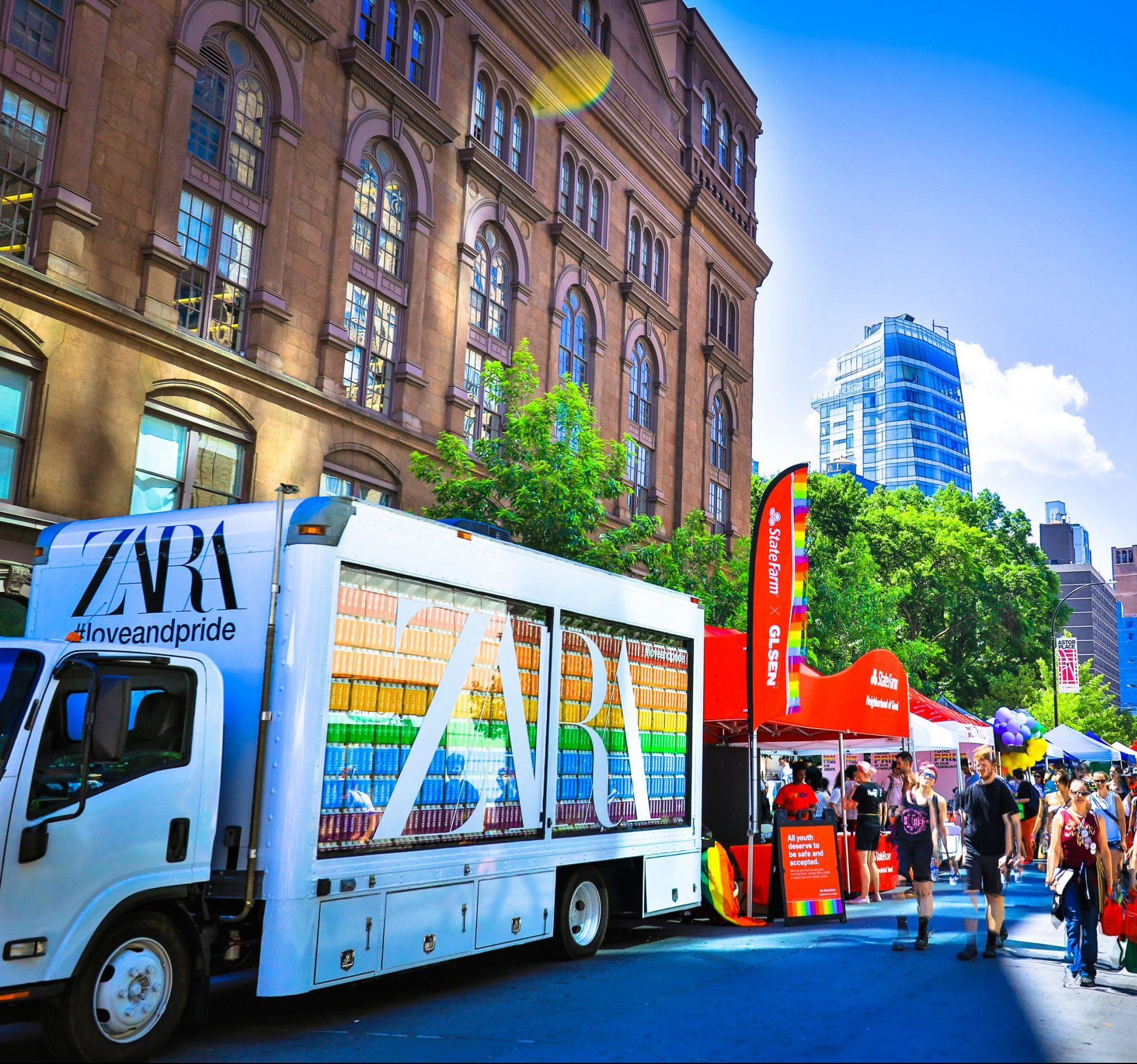 Zara Glass Truck At Gay Pride