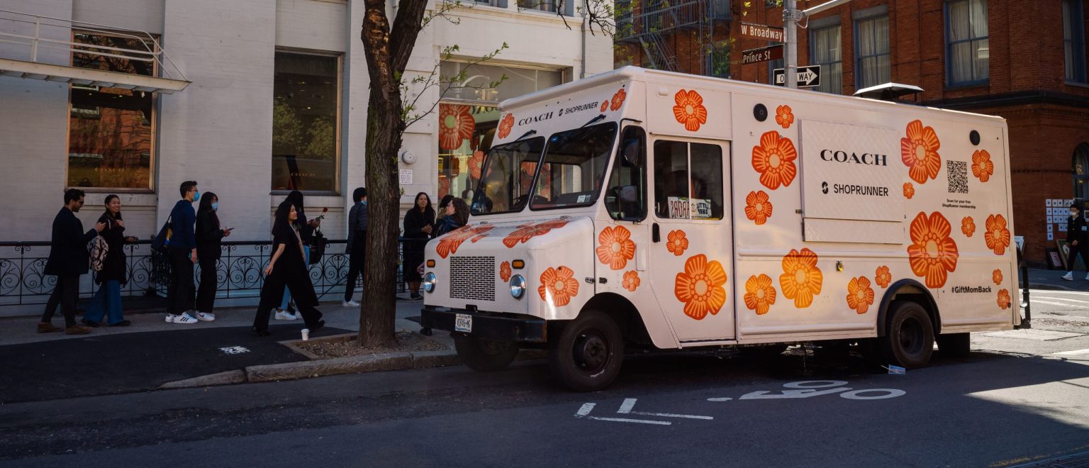 ShopRunner x Coach Coach x ShopRunner branded truck.