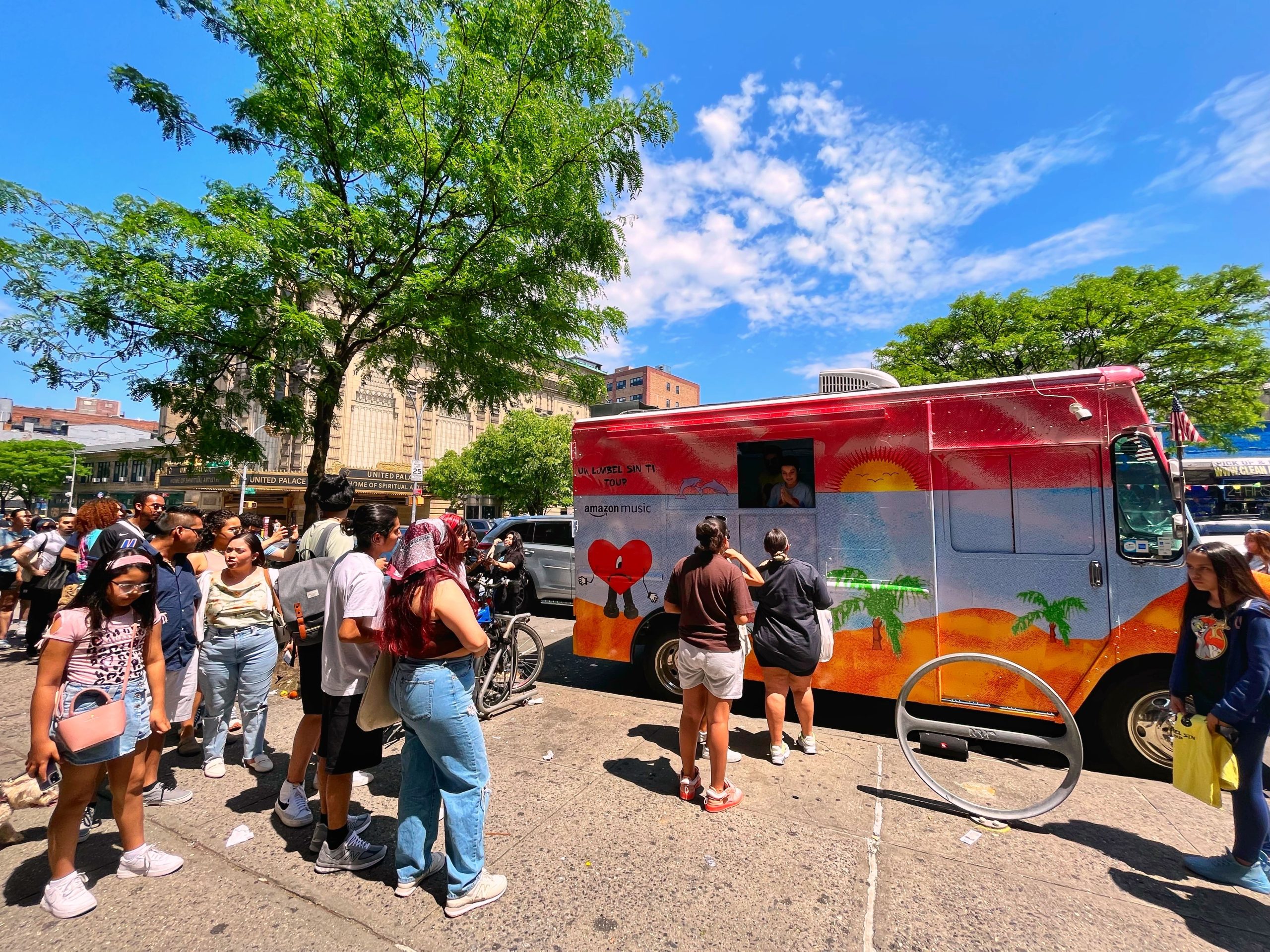 Bad Bunny album release branded food truck in Chi