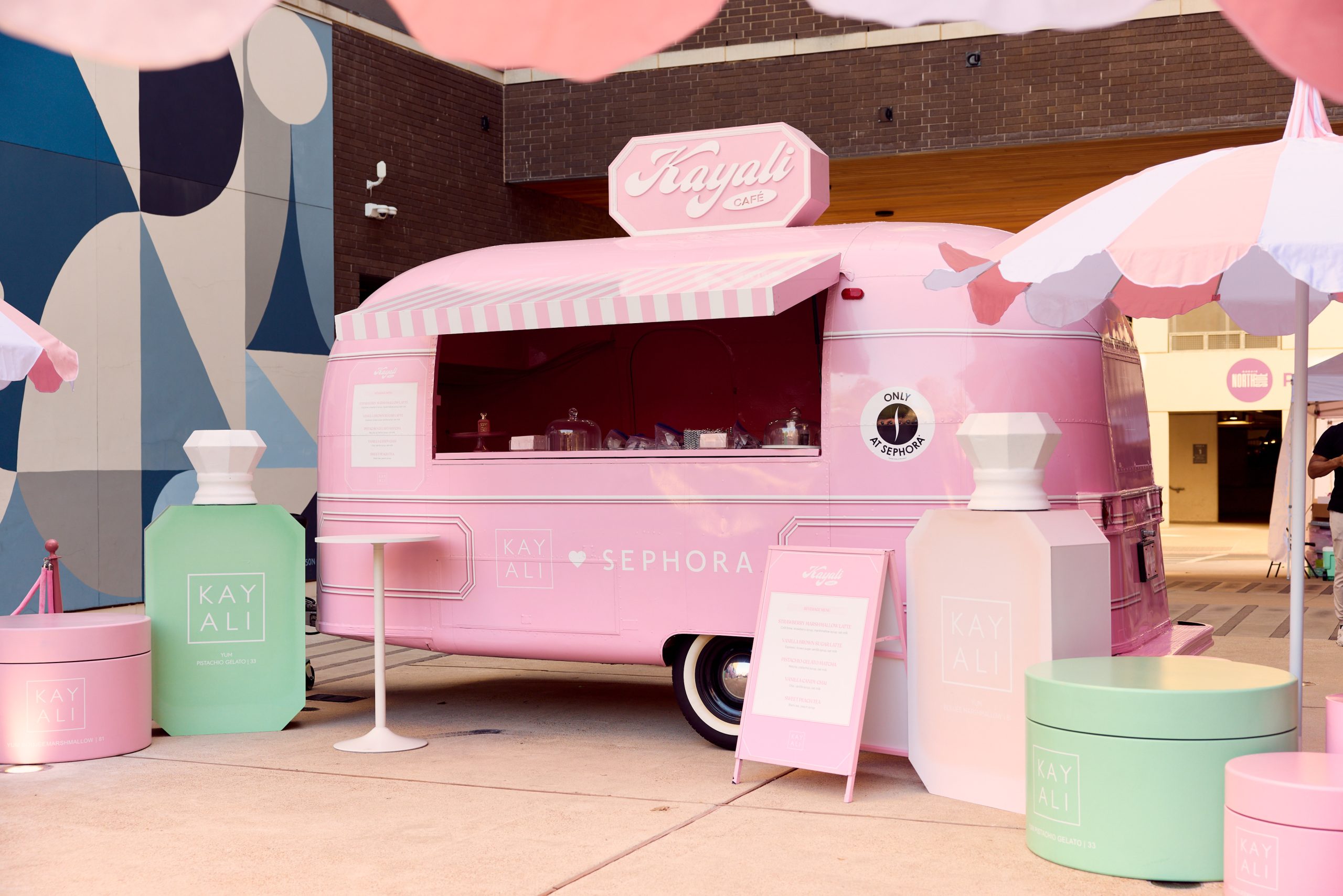KAYALI POP-UP EVENT - KAYALI TRUCK TOUR - BRANDED AIRSTREAM BAMBI